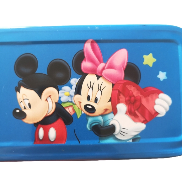 ❤️Disney Mickey & Minnie Pencil Box Metal Tin Case - Picture 11 of 14